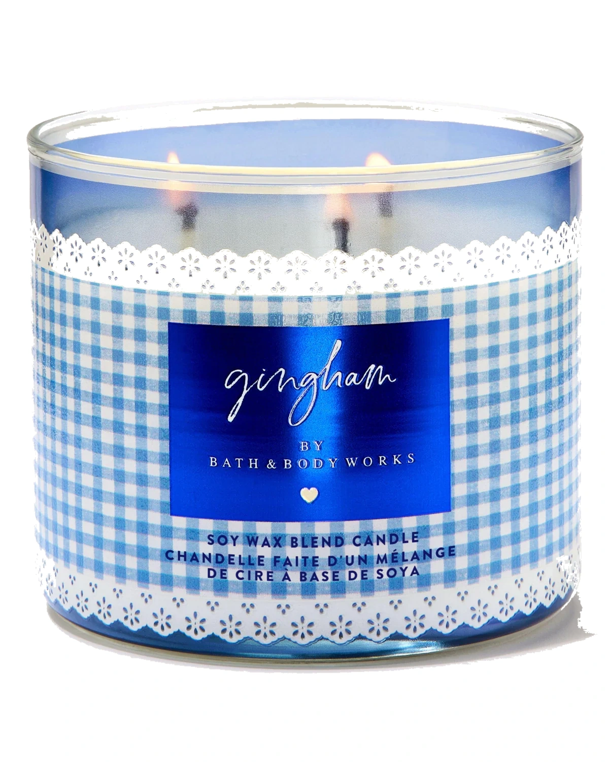 Gingham Büyük Mum